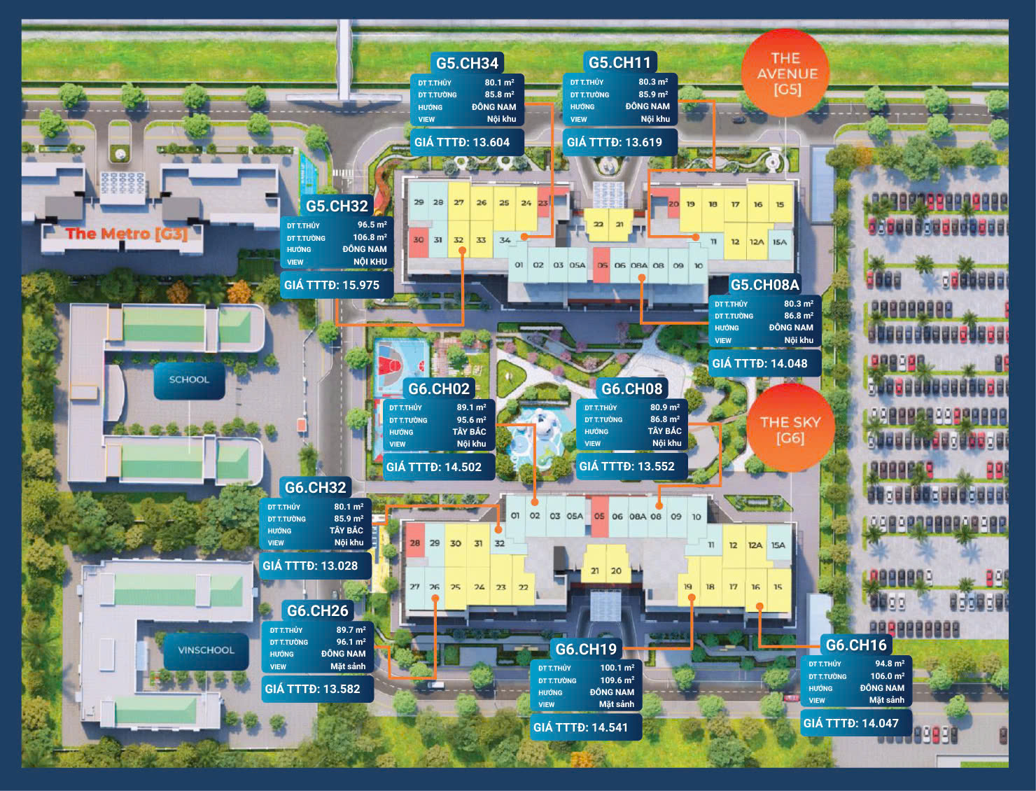 Shop chân đế G5-G6 The Sola Park Tây Mỗ
